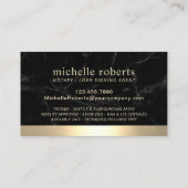 Carte De Visite Agent de signature de prêt notaire Bordure d'or Ma (Dos)