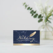 Carte De Visite Agent de signature de prêt notaire Bordure or Marb (Debout devant)