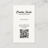 Carte De Visite Agent de signature de prêt Notaire Chic Profession (Dos)