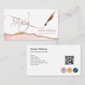 Carte De Visite Agent de signature de prêt notaire Code QR moderne (Devant / Derrière)