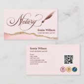 Carte De Visite Agent de signature de prêt notaire Code QR moderne (Devant / Derrière)