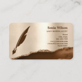 Carte De Visite Agent de signature de prêt notaire Cuivre moderne  (Dos)