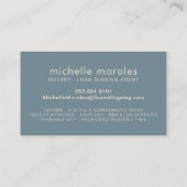 Carte De Visite Agent de signature de prêt notaire Dusty Blue & Go (Dos)