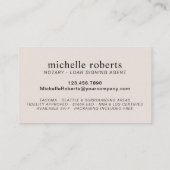 Carte De Visite Agent de signature de prêt notaire Élégant moderne (Dos)