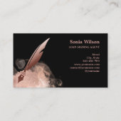 Carte De Visite Agent de signature de prêt notaire encre or Rose m (Dos)