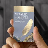 Agent de signature de prêt notaire Gold Quill Blue