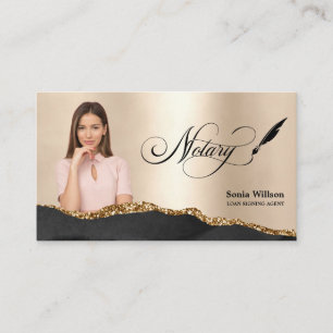 Carte De Visite Agent de signature de prêt notaire Insertion moder