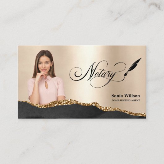 Carte De Visite Agent de signature de prêt notaire Insertion moder (Devant)