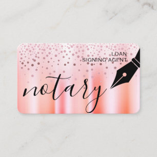 Carte De Visite Agent de signature de prêt notaire Logo de Nib Ro