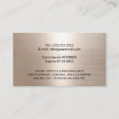 Carte De Visite Agent de signature de prêt notaire Logo Moderne Go (Dos)