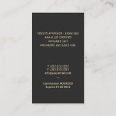 Carte De Visite Agent de signature de prêt notaire Logo Moderne Go (Dos)