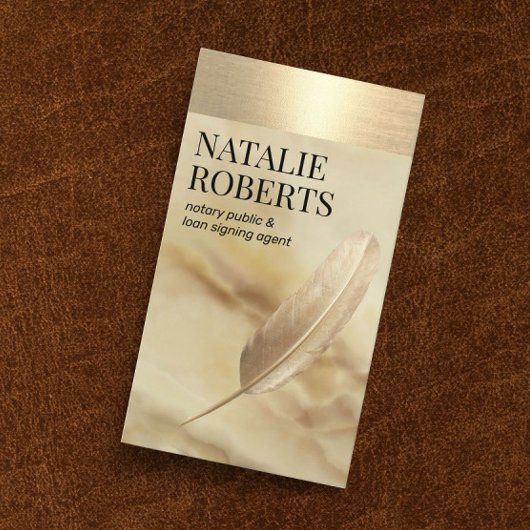 Carte De Visite Agent de signature de prêt notaire Marbre d'agate 