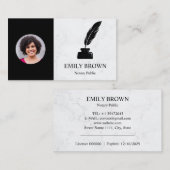 Carte De Visite Agent de signature de prêt notaire Marbre Image En (Devant / Derrière)