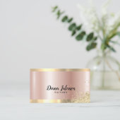 Carte De Visite Agent de signature de prêt notaire Marbre Rose Gol (Debout devant)