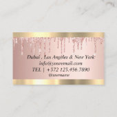 Carte De Visite Agent de signature de prêt notaire Marbre Rose Gol (Dos)