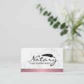 Carte De Visite Agent de signature de prêt notaire Marbre Rose Gol (Debout devant)