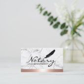 Carte De Visite Agent de signature de prêt notaire Marbre Rose Gol (Debout devant)