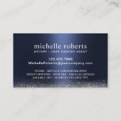 Carte De Visite Agent de signature de prêt notaire Marine moderne  (Dos)