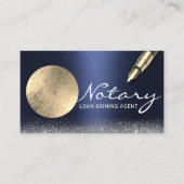 Carte De Visite Agent de signature de prêt notaire Marine moderne  (Devant)
