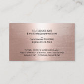 Carte De Visite Agent de signature de prêt notaire mobile Blush Ro (Dos)