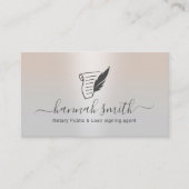 Carte De Visite Agent de signature de prêt notaire mobile Elegant (Devant)