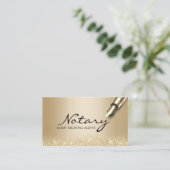 Carte De Visite Agent de signature de prêt notaire mobile Gold mod (Debout devant)