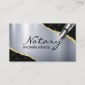 Carte De Visite Agent de signature de prêt notaire mobile Lux Blac (Devant)