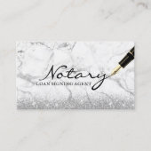Carte De Visite Agent de signature de prêt notaire mobile Marbre m (Devant)