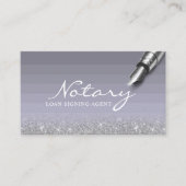 Carte De Visite Agent de signature de prêt notaire mobile Purple & (Devant)