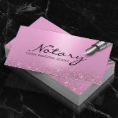 Carte De Visite Agent de signature de prêt notaire mobile rose mod