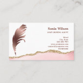 Carte De Visite Agent de signature de prêt notaire Modern Professi (Dos)