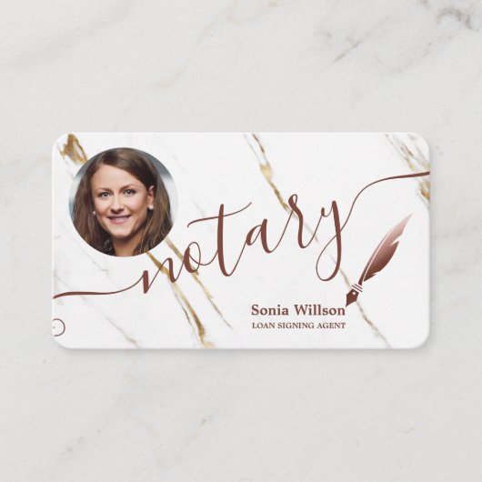 Carte De Visite Agent de signature de prêt notaire Moderne Ajouter (Devant)