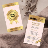 Carte De Visite Agent de signature de prêt notaire Moderne Blush R