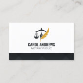 Carte De Visite Agent de signature de prêt notaire moderne Notaire (Dos)