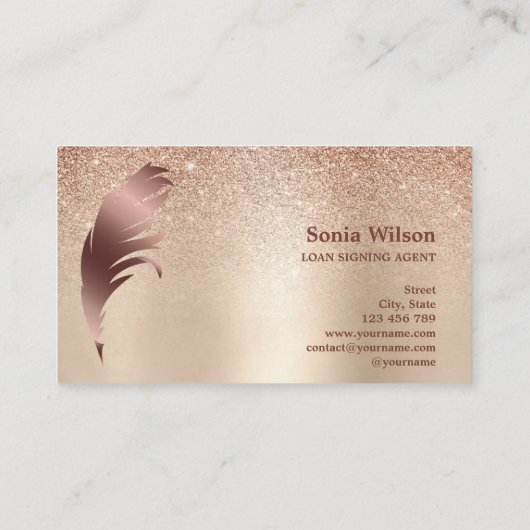 Carte De Visite Agent de signature de prêt notaire moderne Profess (Dos)