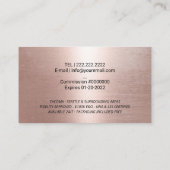 Carte De Visite Agent de signature de prêt notaire Moderne Rose Go (Dos)