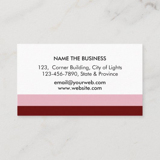 Carte De Visite Agent de signature de prêt notaire Nib Rose Auteur (Dos)