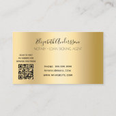 Carte De Visite Agent de signature de prêt notaire or code QR (Dos)