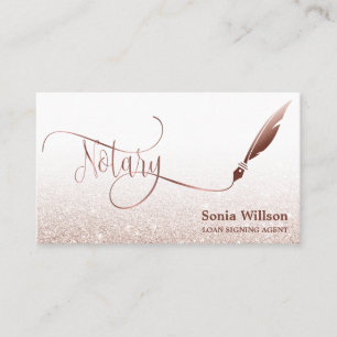 Carte De Visite Agent de signature de prêt notaire Parties scintil