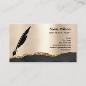 Carte De Visite Agent de signature de prêt notaire Photo moderne B (Dos)