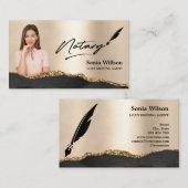 Carte De Visite Agent de signature de prêt notaire Photo moderne B (Devant / Derrière)