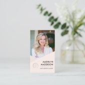 Carte De Visite Agent de signature de prêt notaire Photo Rose mode (Debout devant)