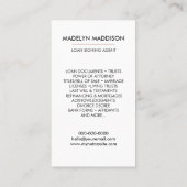 Carte De Visite Agent de signature de prêt notaire Photo Rose mode (Dos)