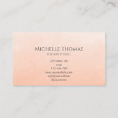 Carte De Visite Agent de signature de prêt notaire Photo rose prof (Dos)