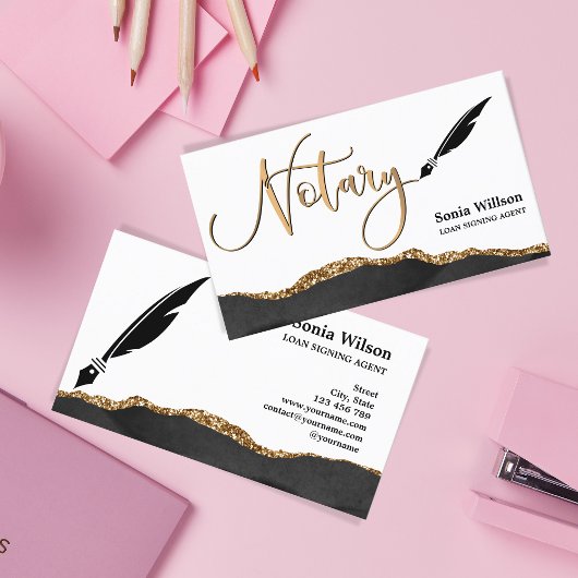 Carte De Visite Agent de signature de prêt notaire professionnel B