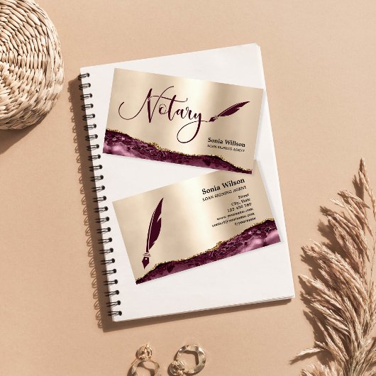 Carte De Visite Agent de signature de prêt notaire professionnel B