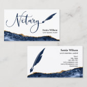 Carte De Visite Agent de signature de prêt notaire professionnel B (Devant / Derrière)