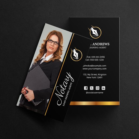 Carte De Visite Agent de signature de prêt notaire professionnel C