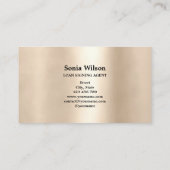 Carte De Visite Agent de signature de prêt notaire professionnel m (Dos)