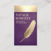 Carte De Visite Agent de signature de prêt notaire Purple & Gold Q (Devant)